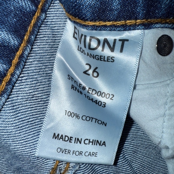 EVIDNT Los Angeles Size 6 Women's Blue Distressed Jeans MALIBU GIRLFRIEND - Picture 4 of 5